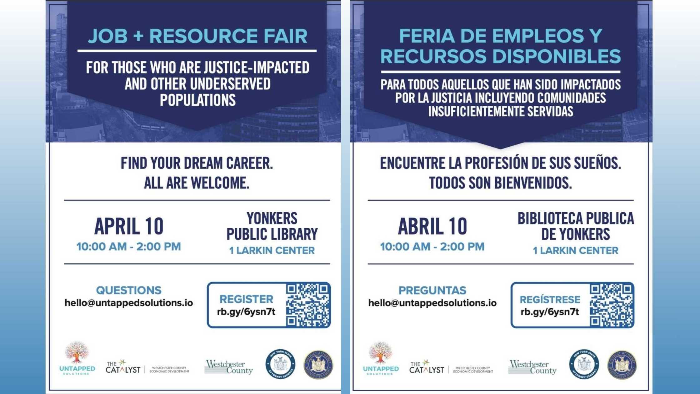 Job + Resource Fair Feria de Empleos y Recursos Disponibles